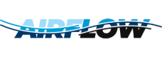 Airflow logo with stylized blue and black text and wave graphic.